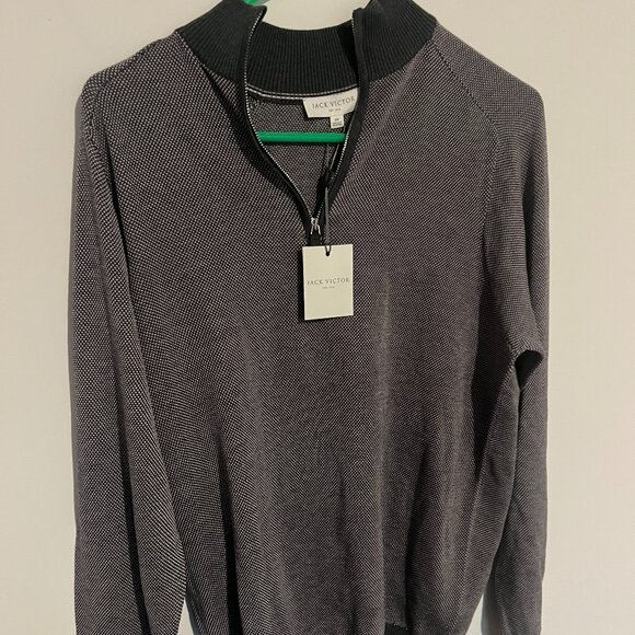 Jack Victor Valois Silk Quarter Zip Sweater Sz.M